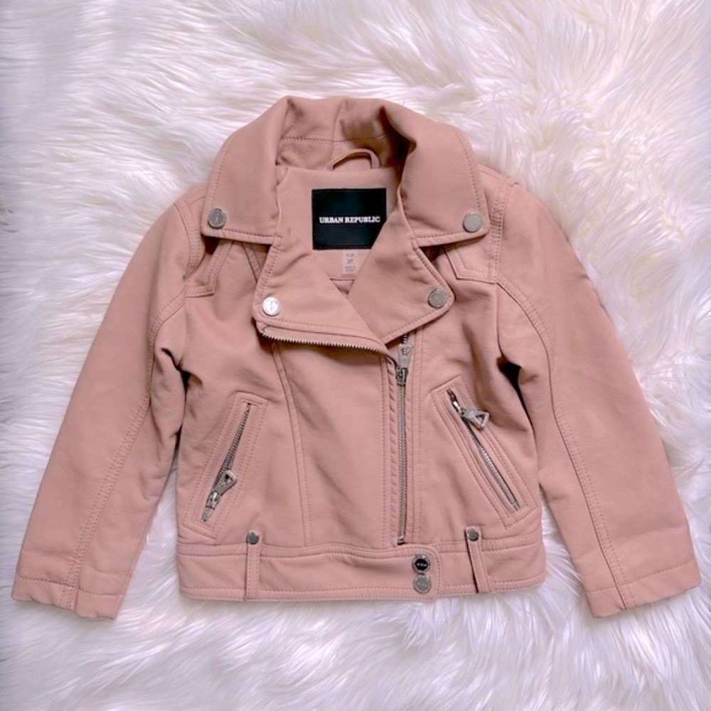 Faux leather biker jacket